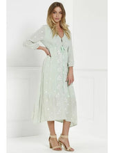 Pretty Midi Floral Embroidered Dress