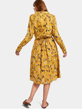 Stunning Drawstring Waist Long Sleeve Floral Dress