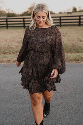 Love You So Print Flare Mini Dress