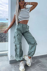 The Letha Pocketed High Waist Function Cargo Pants