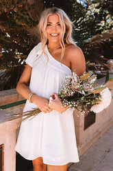 Save Your Love One Shoulder Sleeveless Mini Dress - 3 Colors