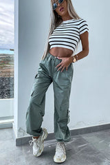 The Letha Pocketed High Waist Function Cargo Pants