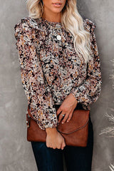 Delight Hunter Floral Print Long Sleeve Top