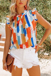 Honeybee Watercolor Print Shift Blouse