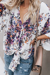Real Charmer Shivering Print Bowknot Shirt - 3 Colors