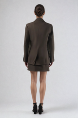 Beck Deconstruct Cutout Long Sleeve Blazer