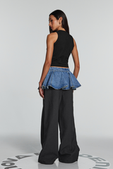 Bellamy Belt Ruffle Wide Pants