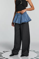 Bellamy Belt Ruffle Wide Pants