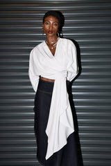 Cadence Ruch Lace Up Asymmetric Top