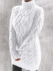 Cable-Knit Turtleneck Sweater--Clearance