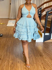 Indiebeautie Solid Frilled Cami Dress