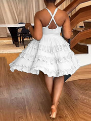 Indiebeautie Solid Frilled Cami Dress