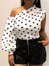Indiebeautie Dot Puff-Sleeve Top