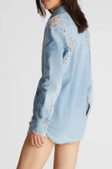 Henry Lace Ombre Denim Shirt