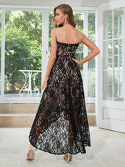 Black High-low Lace Top Party Dress