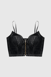 Remy Corset Spaghetti Denim Top