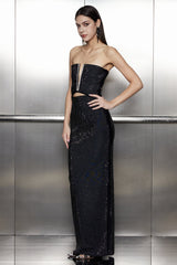 Salem Rhinestone Bodycon Maxi Dress