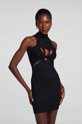 Stella Knit Sleeveless Cutout Dress In Black
