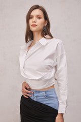 Stormi Asymmetric Top In White