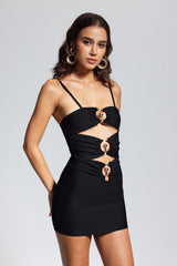 Tessa Hollow Spaghetti Mini Dress