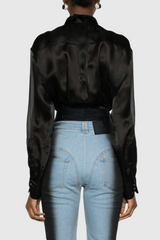 Tiffany Satin See Through Bodysuit