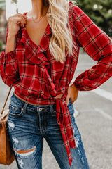 Back to School Tartan Ruffle Shirt - 2 Colors