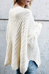 Take It Easy Zip Up Knit Cape Sweater - 5 Colors