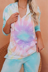 Tie Dye Flower Casual Hoodie