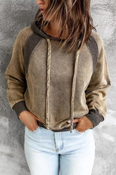 Morning Coffee Vintage Patchwork Hoodie