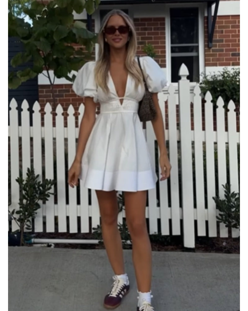 2024ss sexy casual deep V dress