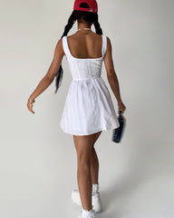 Solid color casual skirt with strap