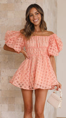 Malery Mini Dress - Peach
