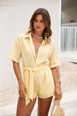 Sunshine Escape Romper Yellow