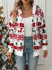 Kapuzenjacke mit Kordelzug und Weihnachtselement