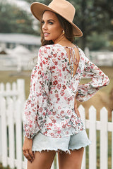 Dream Date Floral Print Wrap Top