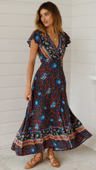 Navy Floral Sun Dress
