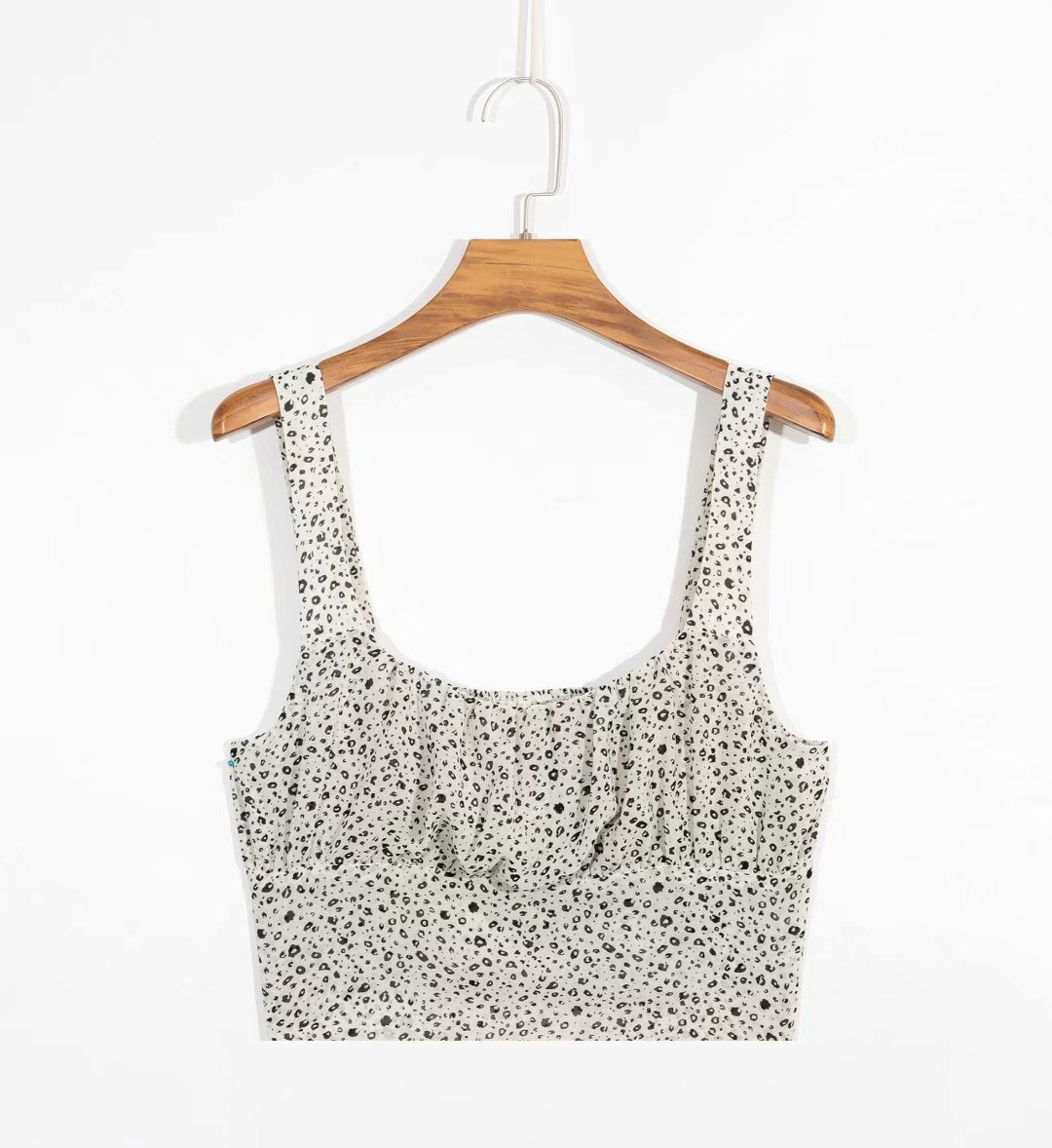 White Leopard Tank Crop Top