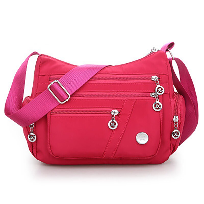 Damen Schulter-Umhängetasche Oxford wasserdichte Handtasche mit Reißverschluss