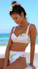 Floral Leopard Push-Up BIkini Sets