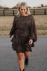 Love You So Print Flare Mini Dress