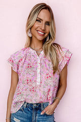 Happy Thoughts Floral Print Short Sleeve Top - 2 Colors