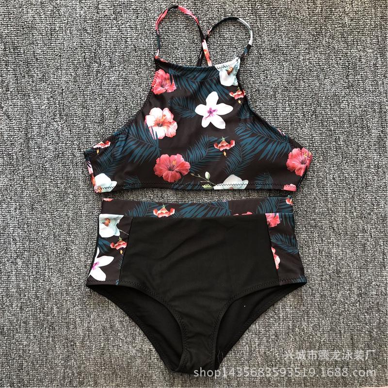 Tank-Bikini-Set mit mysteriösem Blumendruck 