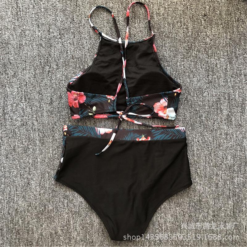 Tank-Bikini-Set mit mysteriösem Blumendruck 