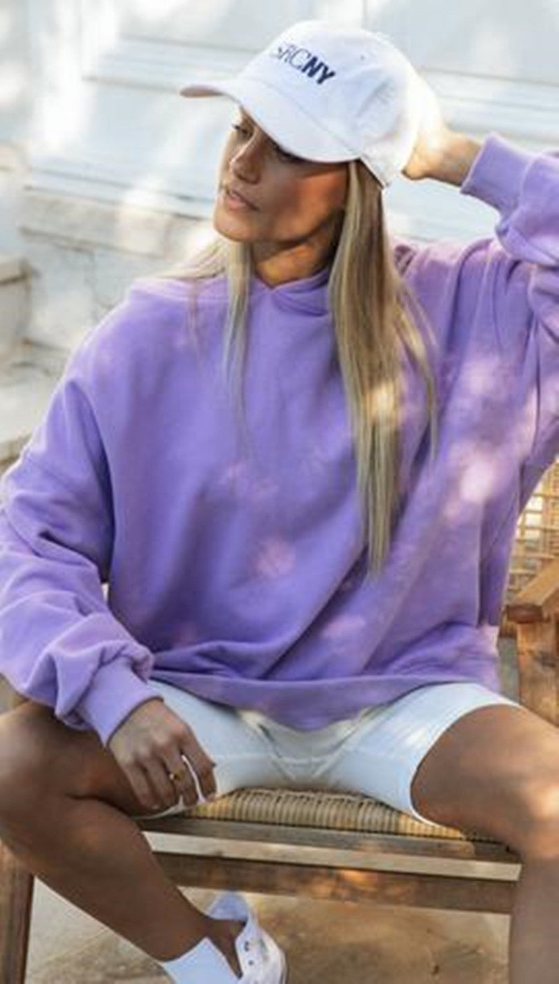 Purple Oversized Hoodie Sweatshirt