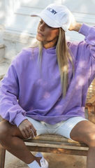 Purple Oversized Hoodie Sweatshirt