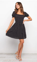 Black Polka Dot Skater Dress