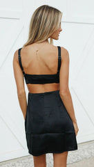 Black Front Hoop LBD Dress