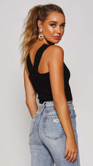Black Knit Tank Top