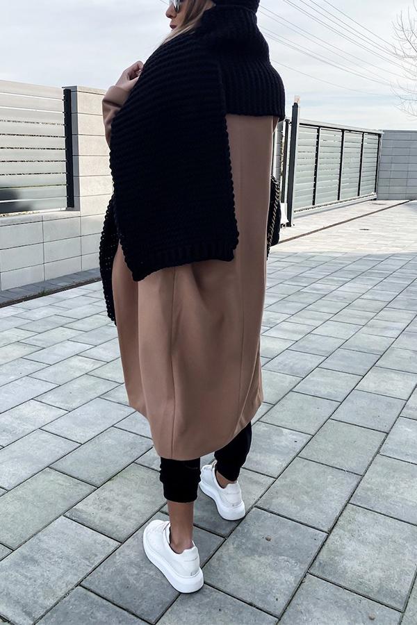 Winter handmade thick wool knitted scarf