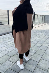 Winter handmade thick wool knitted scarf